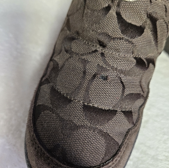 COACH brown swayed fur winter boots - Picture 4 of 11